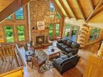 Main Level Living Room with Gas Log Fireplace